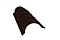 Планка малого конька полукруглого 0,4 PE с пленкой RAL 8017 шоколад