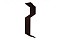 Планка примыкания внакладку 25х17х35х17 0,5 Стальной бархат RAL 8017 шоколад
