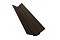 Планка ендовый верхней фигурной 70x70 0,5 GreenCoat Pural Matt RR 32 темно-коричневый (RAL 8019 серо-коричневый)