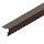 Угол сайдинга наружный 50х50мм фактурный (Тёмно-коричневый (RR32))