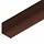 Планка угловая внутренняя 100х100мм фактурная (Коричневый (RAL8017))
